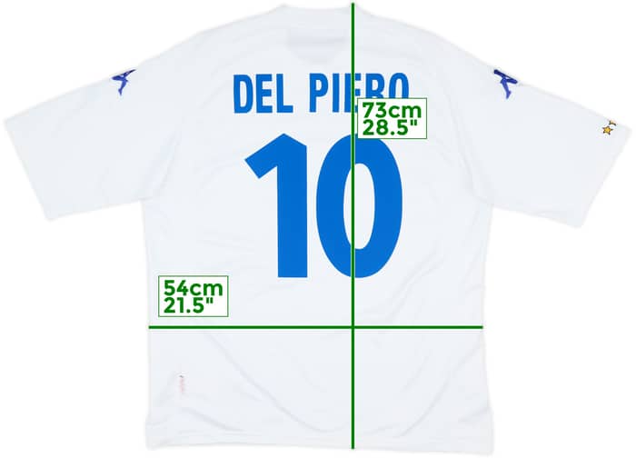 2000-01 Italy Away Shirt Del Piero #10 - 8/10 - (XXL)