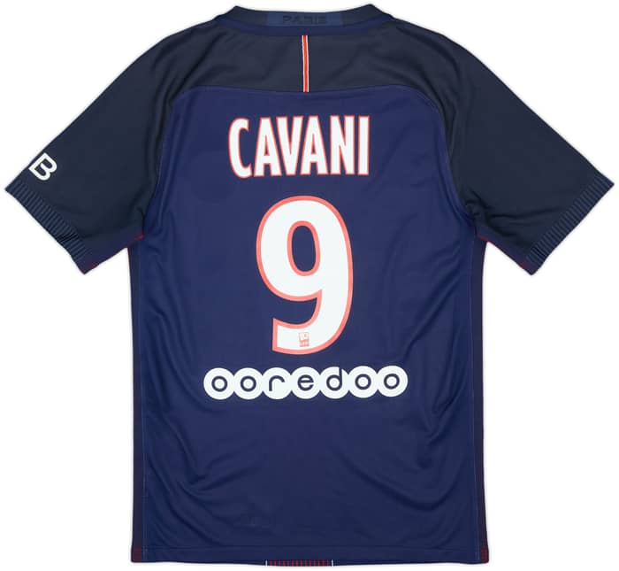 2016-17 Paris Saint-Germain Authentic Home Shirt Cavani #9 - 8/10 - (S)