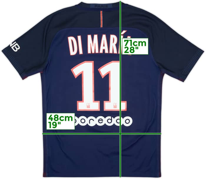 2016-17 Paris Saint-Germain Authentic Home Shirt DiMaria #11 - 10/10 - (M)