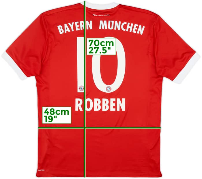 2017-18 Bayern Munich Home Shirt Robben #10 - 10/10 - (M)