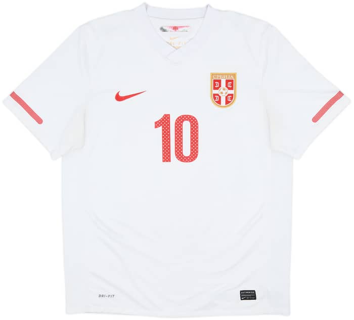 2010-12 Serbia Away Shirt Stankovic #10 - 7/10 - (M)