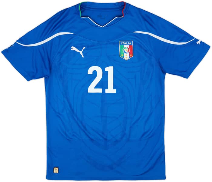 2010-12 Italy Home Shirt Pirlo #21 - 8/10 - (S)