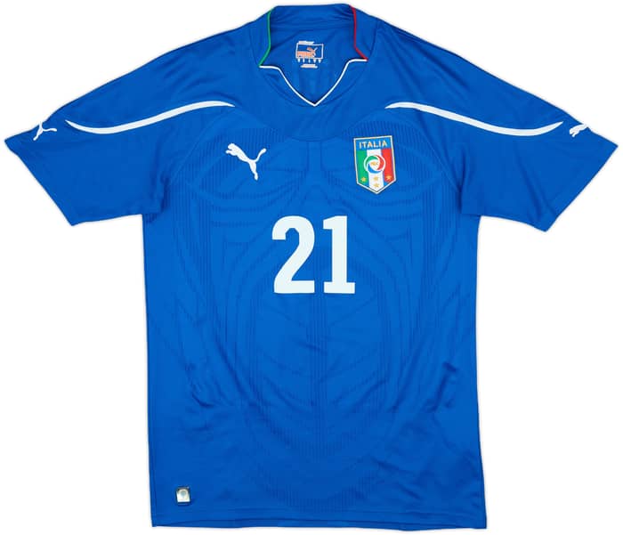 2010-12 Italy Home Shirt Pirlo #21 - 7/10 - (S)