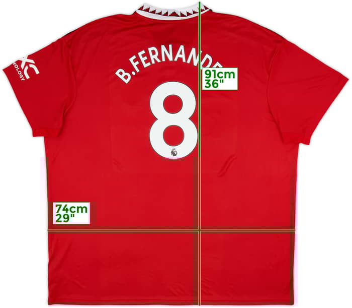 2022-23 Manchester United Home Shirt B.Fernandes #8 - 10/10 - (4XL)