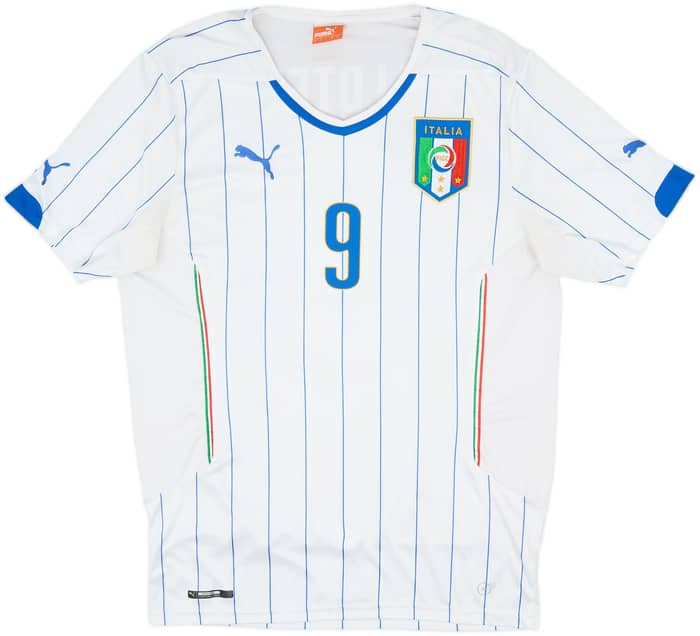 2014-15 Italy Away Shirt Balotelli #9 - 8/10 - (L)