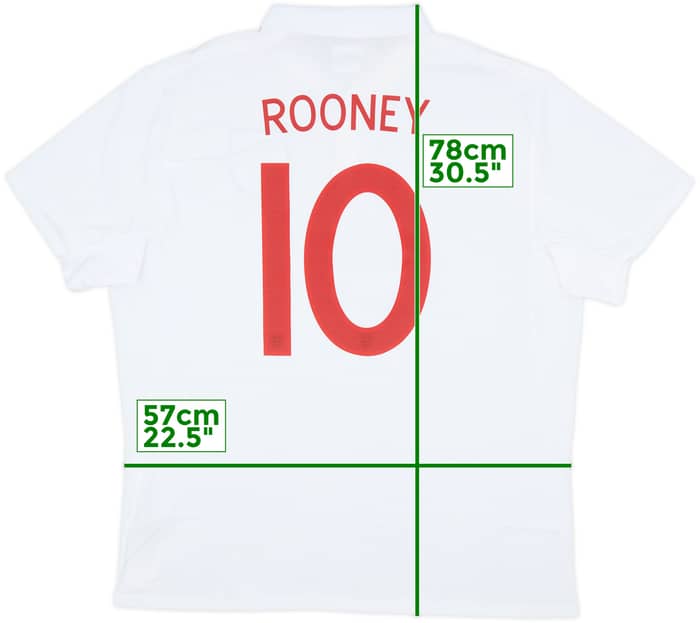 2009-10 England Home Shirt Rooney #10 (XL)
