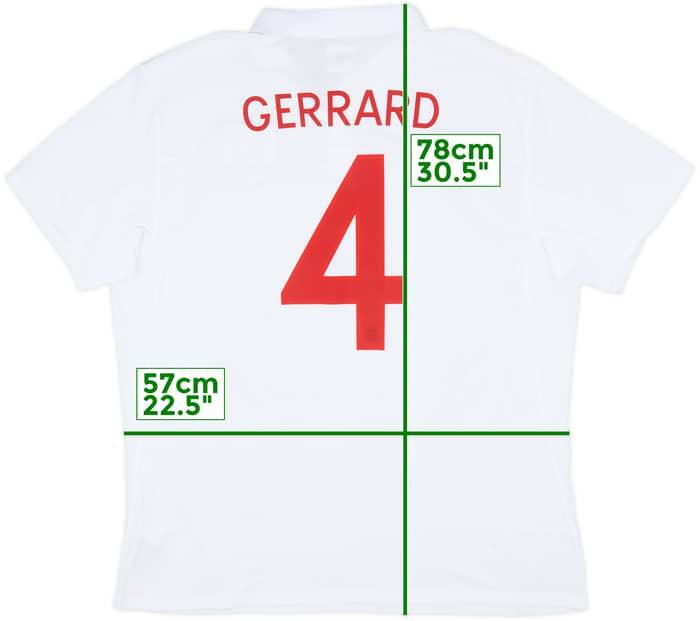 2009-10 England Home Shirt Gerrard #4 (XL)