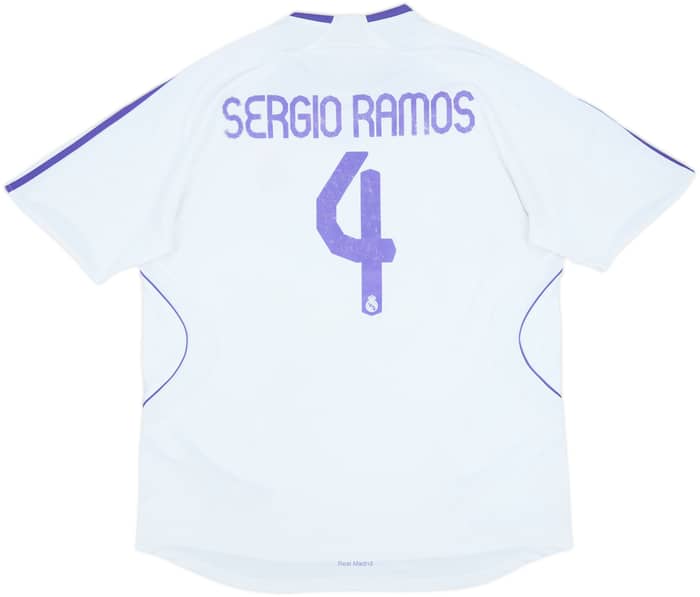 2007-08 Real Madrid Home Shirt Sergio Ramos #4 - 6/10 - (XXL)