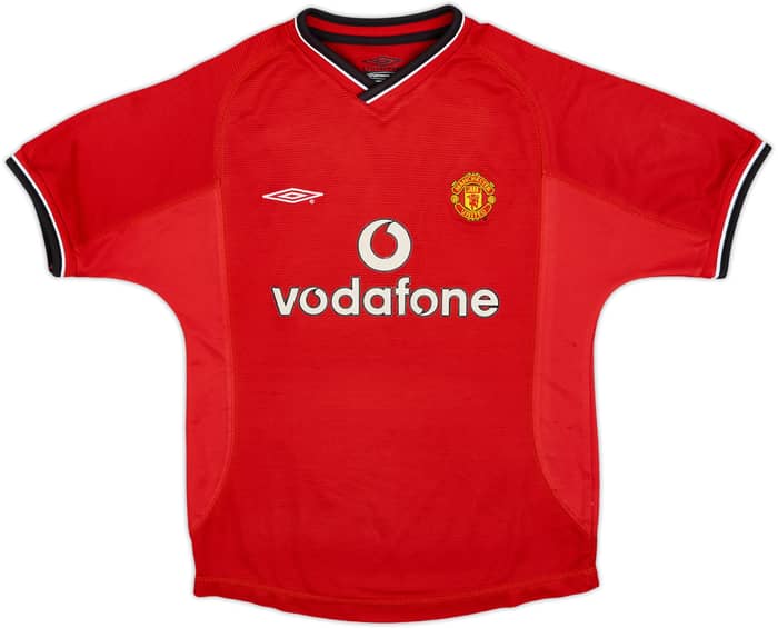2000-02 Manchester United Home Shirt - 8/10 - (S.Boys)