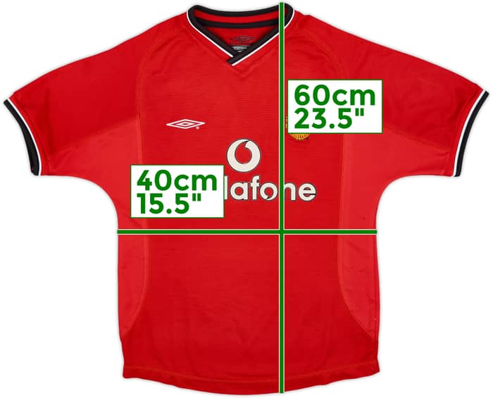 2000-02 Manchester United Home Shirt - 8/10 - (S.Boys)