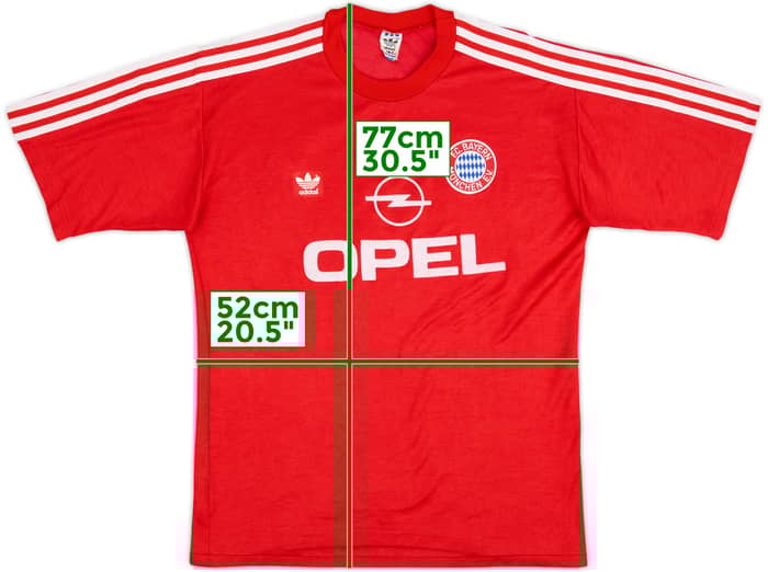 1989-91 Bayern Múnich Camiseta Local - 9/10 - (XL)