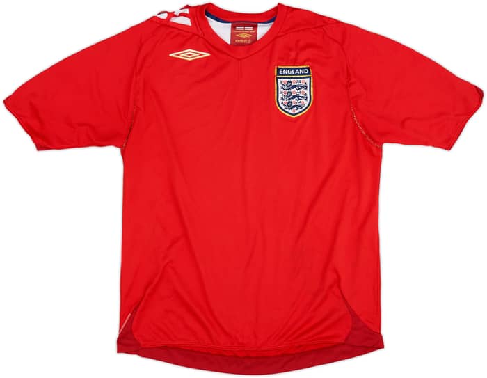 2006-08 Inglaterra Visitante Camiseta - 5/10 - (L)