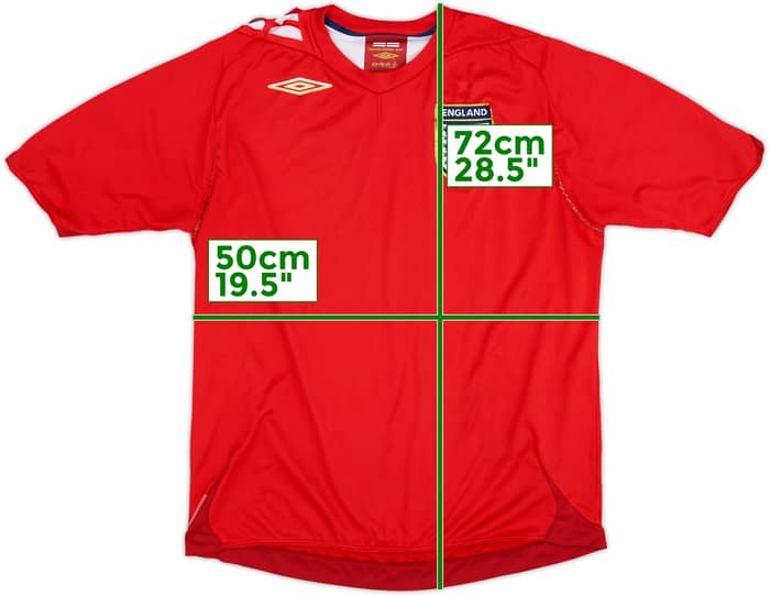 2006-08 Inglaterra Visitante Camiseta - 5/10 - (L)