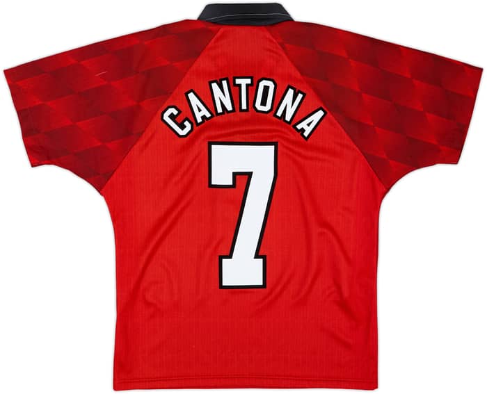 1996-98 Manchester United Home Shirt Cantona #7 - 9/10 - (Y)