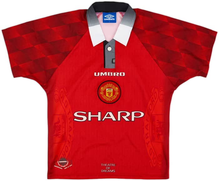 1996-98 Manchester United Home Shirt Cantona #7 - 9/10 - (Y)