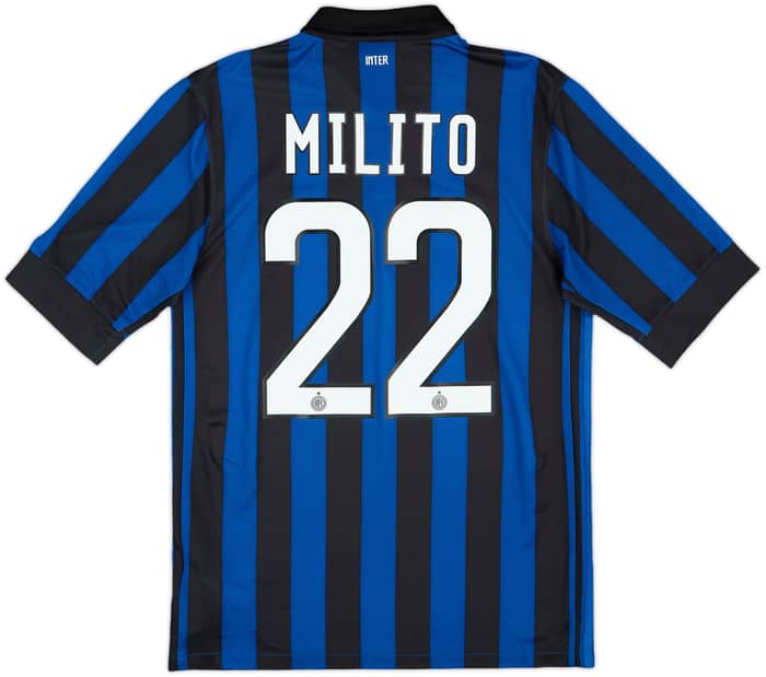 2011-12 Inter Milan Home Shirt Milito #22 - 6/10 - (S)