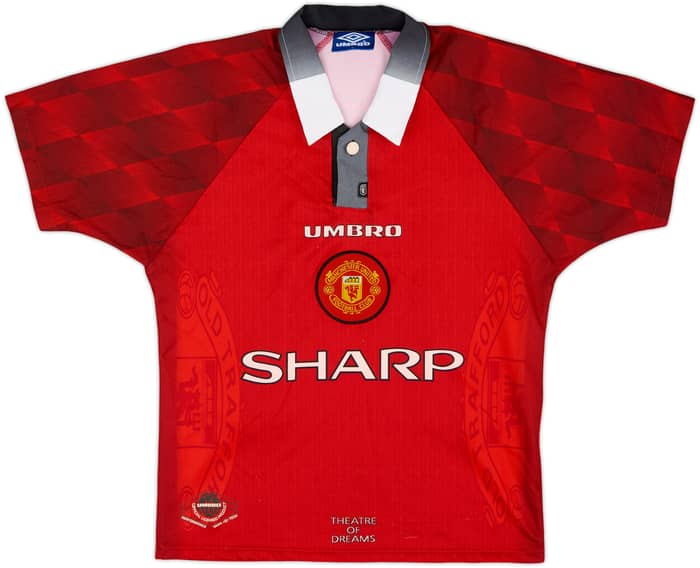 1996-98 Manchester United Home Shirt Cantona #7 - 8/10 - (Y)