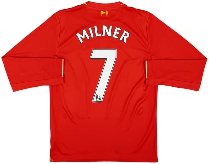 2015-16 Liverpool Home L/S Shirt Milner #7 - 7/10 - (S)