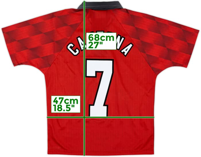 1996-98 Manchester United Home Shirt Cantona #7 - 8/10 - (Y)