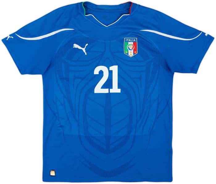 2010-12 Italy Home Shirt Pirlo #21 - 6/10 - (M)