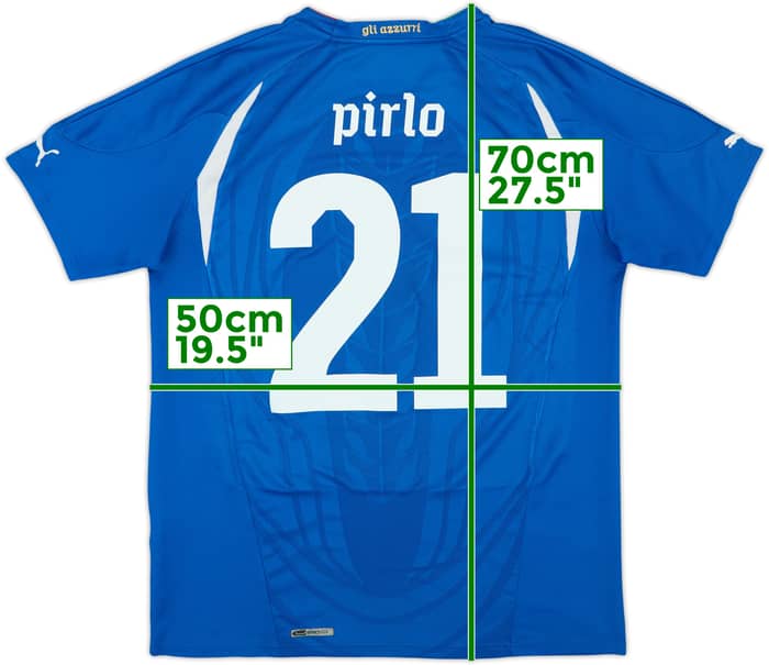2010-12 Italy Home Shirt Pirlo #21 - 6/10 - (M)