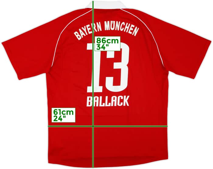 2005-06 Bayern Munich Home Shirt Ballack #13 - 10/10 - (XL)