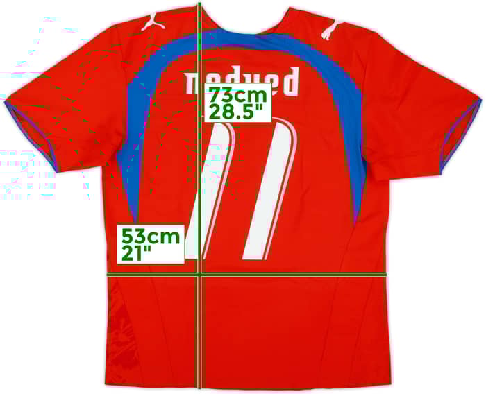 2006-08 Czech Republic Home Shirt Nedved #11 - 8/10 - (L)