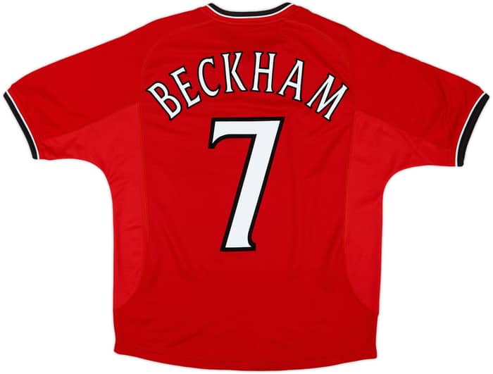 2000-02 Manchester United Home Shirt Beckham #7 - 8/10 - (Y)