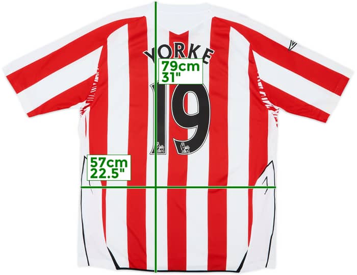 2007-08 Sunderland Home Shirt Yorke #19 - 7/10 - (XL)