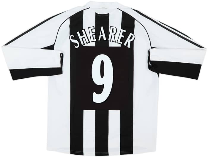2005-07 Newcastle Home L/S Shirt Shearer #9 - 9/10 - (L)