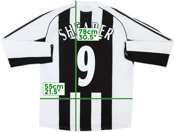 2005-07 Newcastle Home L/S Shirt Shearer #9 - 9/10 - (L)