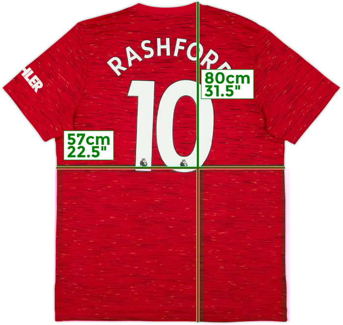 2020-21 Manchester United Home Shirt Rashford #10 - 4/10 - (XL)