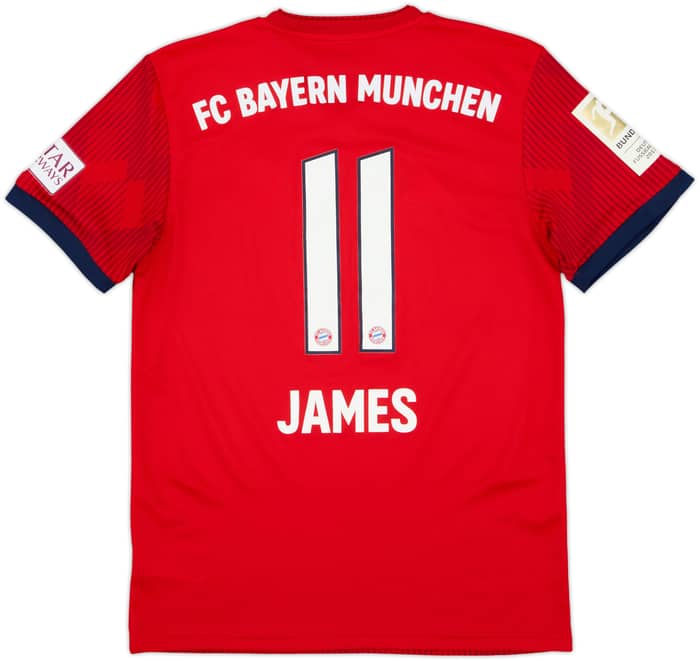 2018-19 Bayern Munich Home Shirt James #11 - 5/10 - (S)