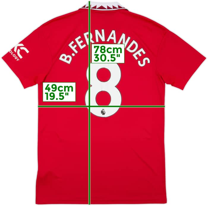 2022-23 Manchester United Home Shirt B. Fernandes #8 - 8/10 - (M)