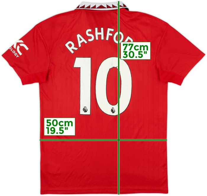 2022-23 Manchester United Home Shirt Rashford #10 - 5/10 - (M)