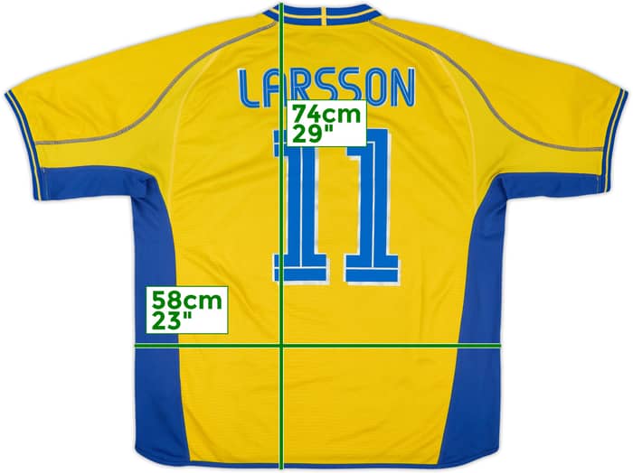 2003-04 Sweden Home Shirt Larsson #11 - 5/10 - (XL)