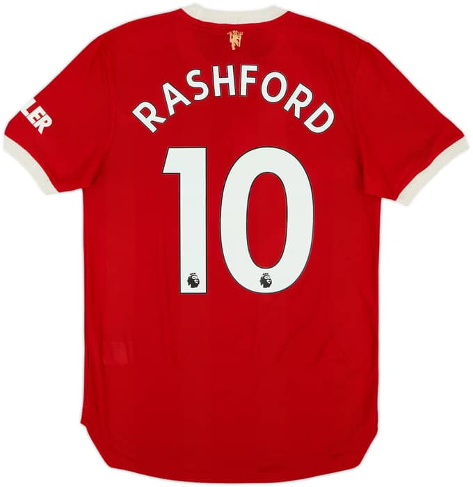 2021-22 Manchester United Authentic Home Shirt Rashford #10 - 8/10 - (S)