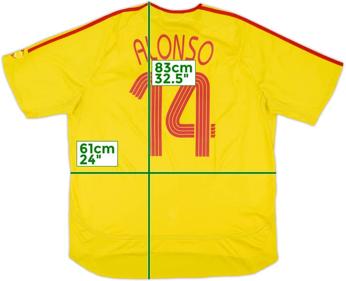 2006-07 Liverpool Away Shirt Alonso #14 - 6/10 - (XXL)