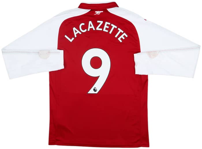2017-18 Arsenal Home L/S Shirt Lacazette #9 - 5/10 - (M)