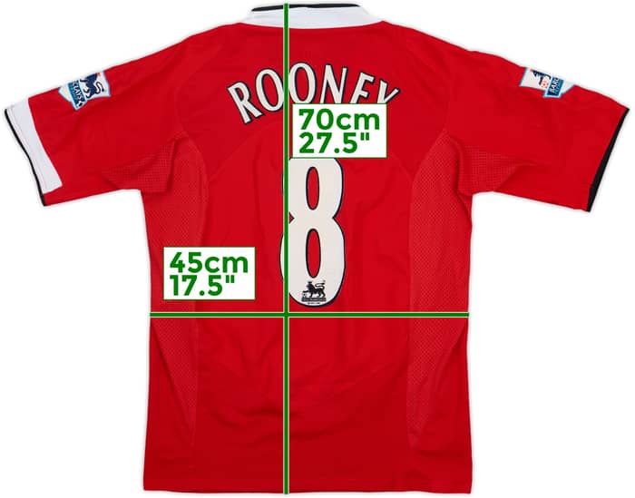 2004-06 Manchester United Home Shirt Rooney #8 - 8/10 - (S)