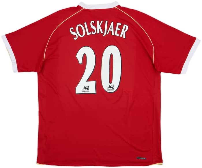 2006-07 Manchester United Home Shirt Solskjaer #20 - 10/10 - (XL)