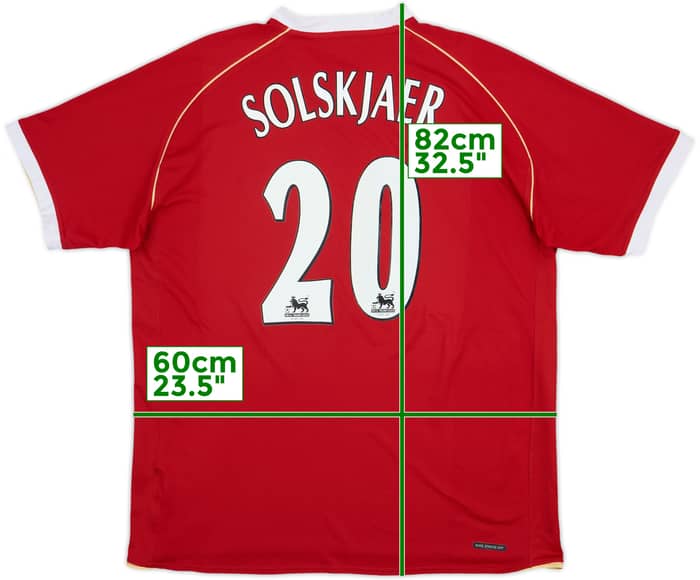 2006-07 Manchester United Home Shirt Solskjaer #20 - 10/10 - (XL)