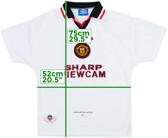 1996-97 Manchester United Away Shirt Beckham #10 - 5/10 - (M)