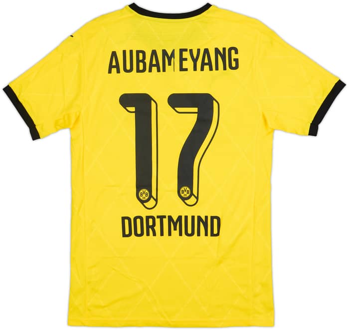 2015-16 Borussia Dortmund European Home Shirt Aubameyang #17 (S)