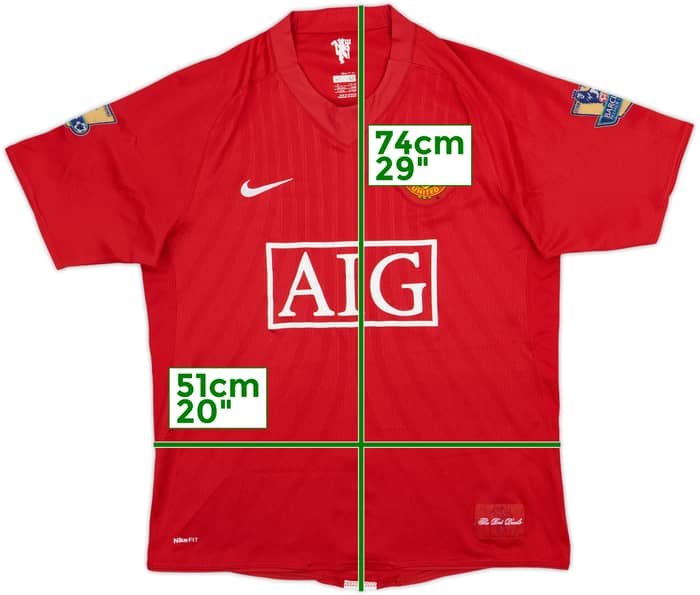 2007-09 Manchester United Home Shirt Ferdinand #5 - 7/10 - (M)