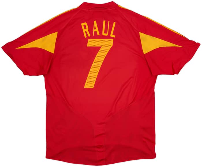 2004-06 Spain Home Shirt Raul #7 - 8/10 - (XL)