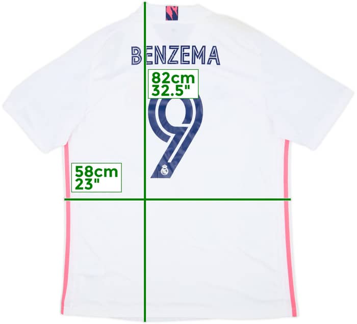 2020-21 Real Madrid Home Shirt Benzema #9 (XL)