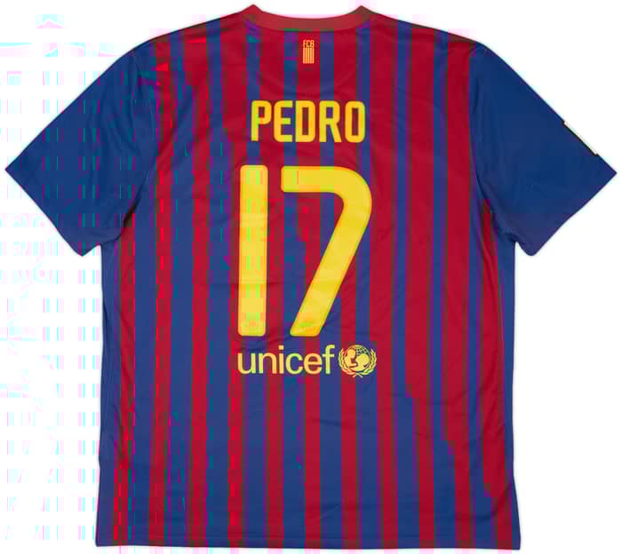 2011-12 Barcelona Home Shirt Pedro #17 - 7/10 - (XL)