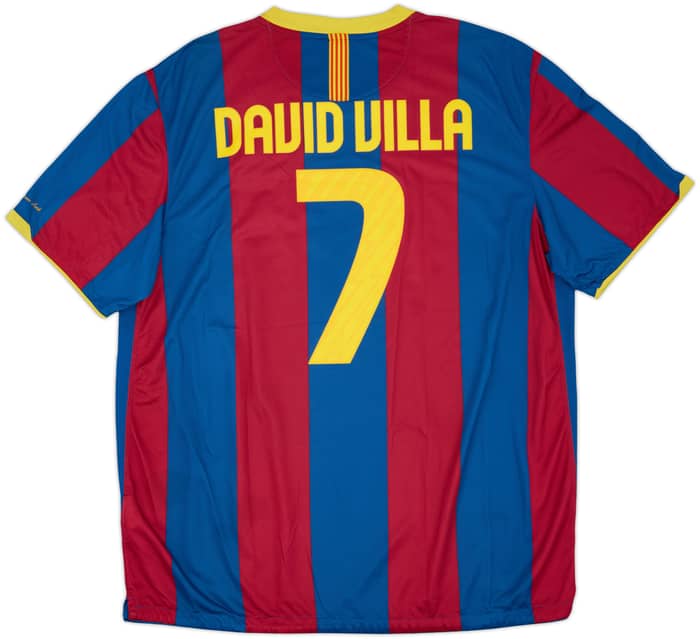 2010-11 Barcelona Home Shirt David Villa #7 - 8/10 - (XXL)