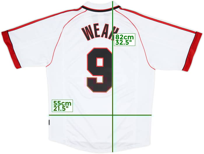 1998-99 AC Milan Away Shirt Weah #9 - 10/10 - (L)